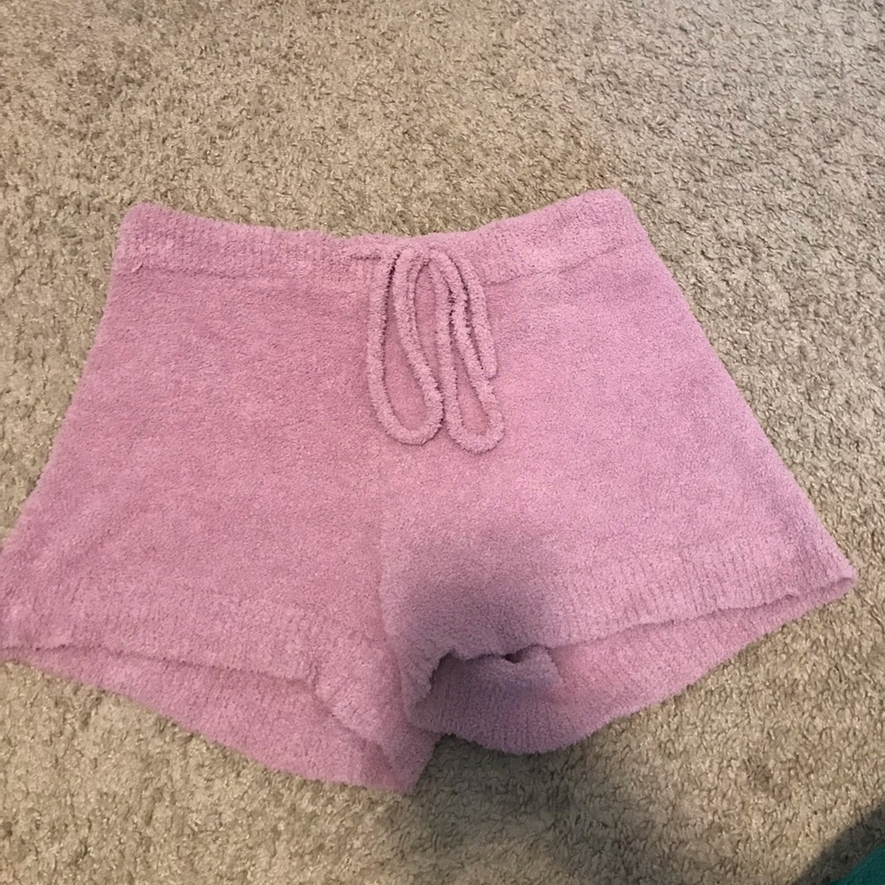 Forever 21 pink pajama shorts and white top